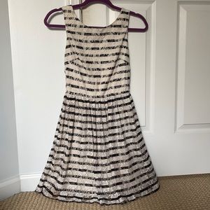 Black and White Lace Mini Dress/ Size Small